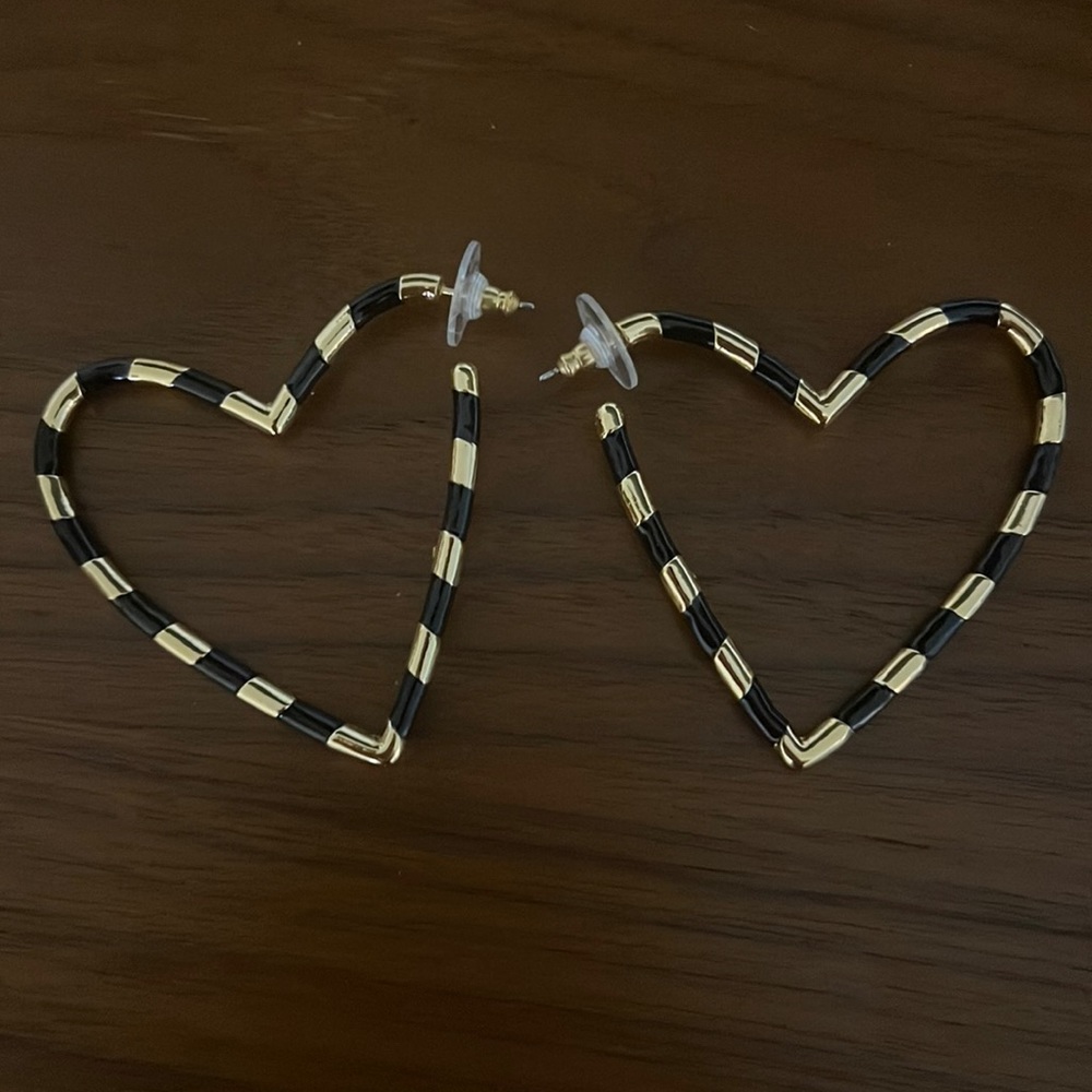 Bauble Bar Striped Heart Loop
